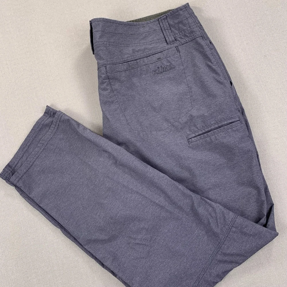Kuhl Deceptr Pants Mens 36x30 Blue & Black Hiking Travel Stretch Tufflite EUC - Picture 1 of 16